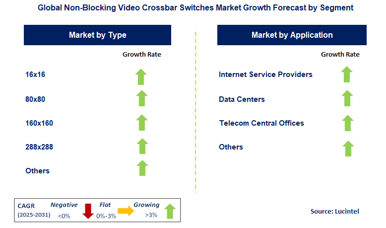 Non-Blocking Video Crossbar Switches Market by Segment